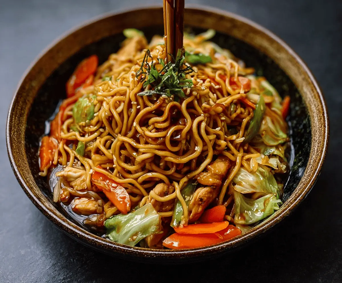 Easy Chicken Yakisoba Recipe
