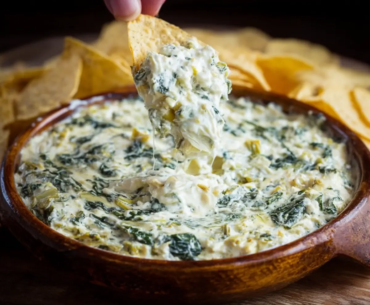 Easy Creamy Spinach Artichoke Dip