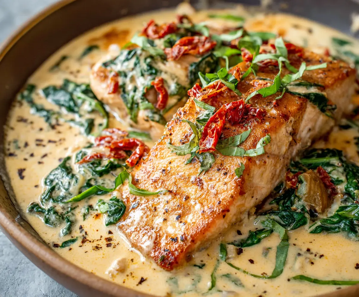 Easy Creamy Tuscan Salmon