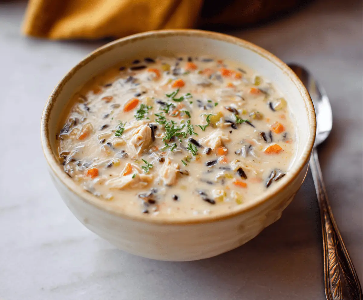 Easy Crockpot Chicken Wild Rice Soup