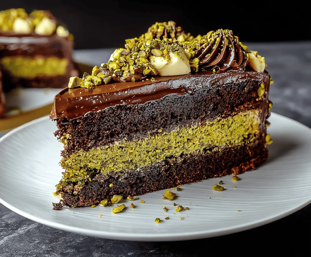 Dubai Chocolate Pistachio Cake Recipe
