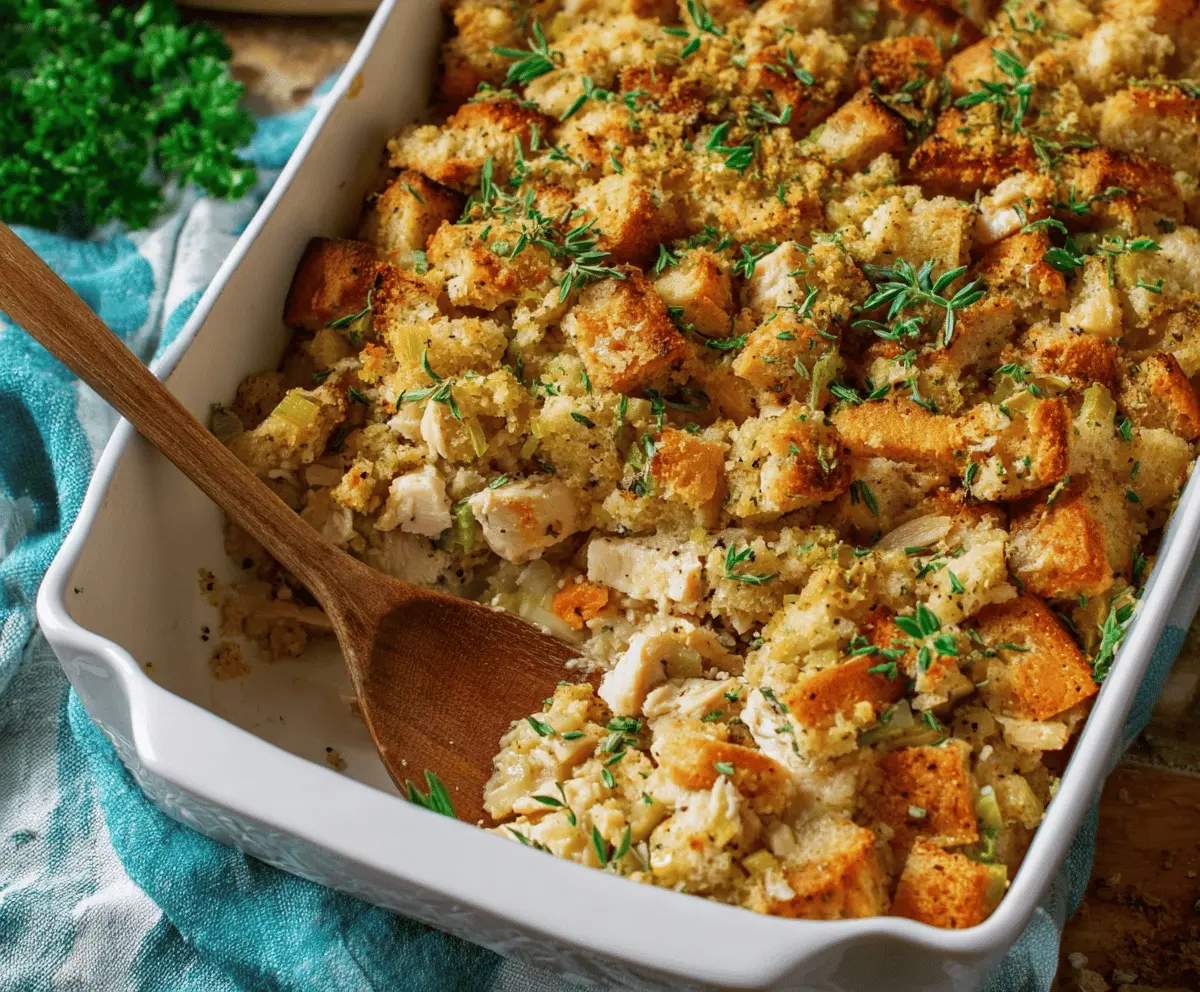 Easy Chicken Stuffing Casserole Recipe