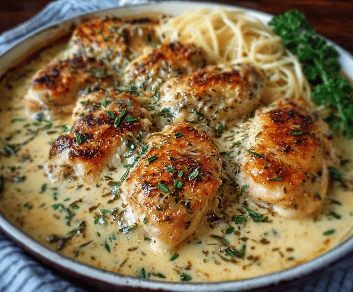 Easy Creamy Baked Asiago Chicken