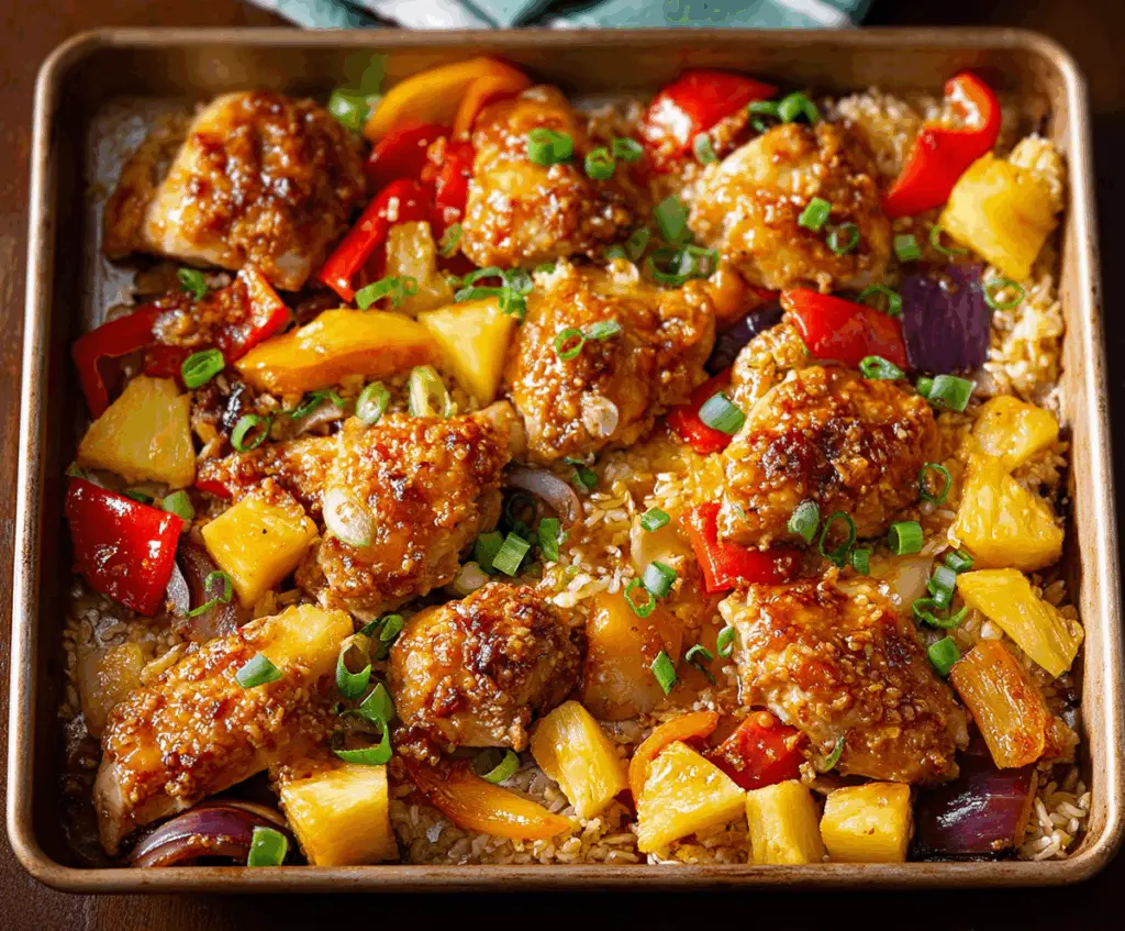 Hawaiian Chicken Sheet Pan!