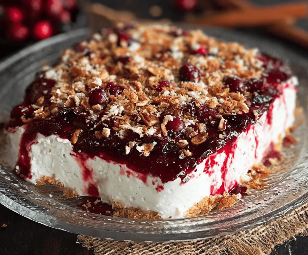 No-Bake Cranberry Yum Yum Recipe