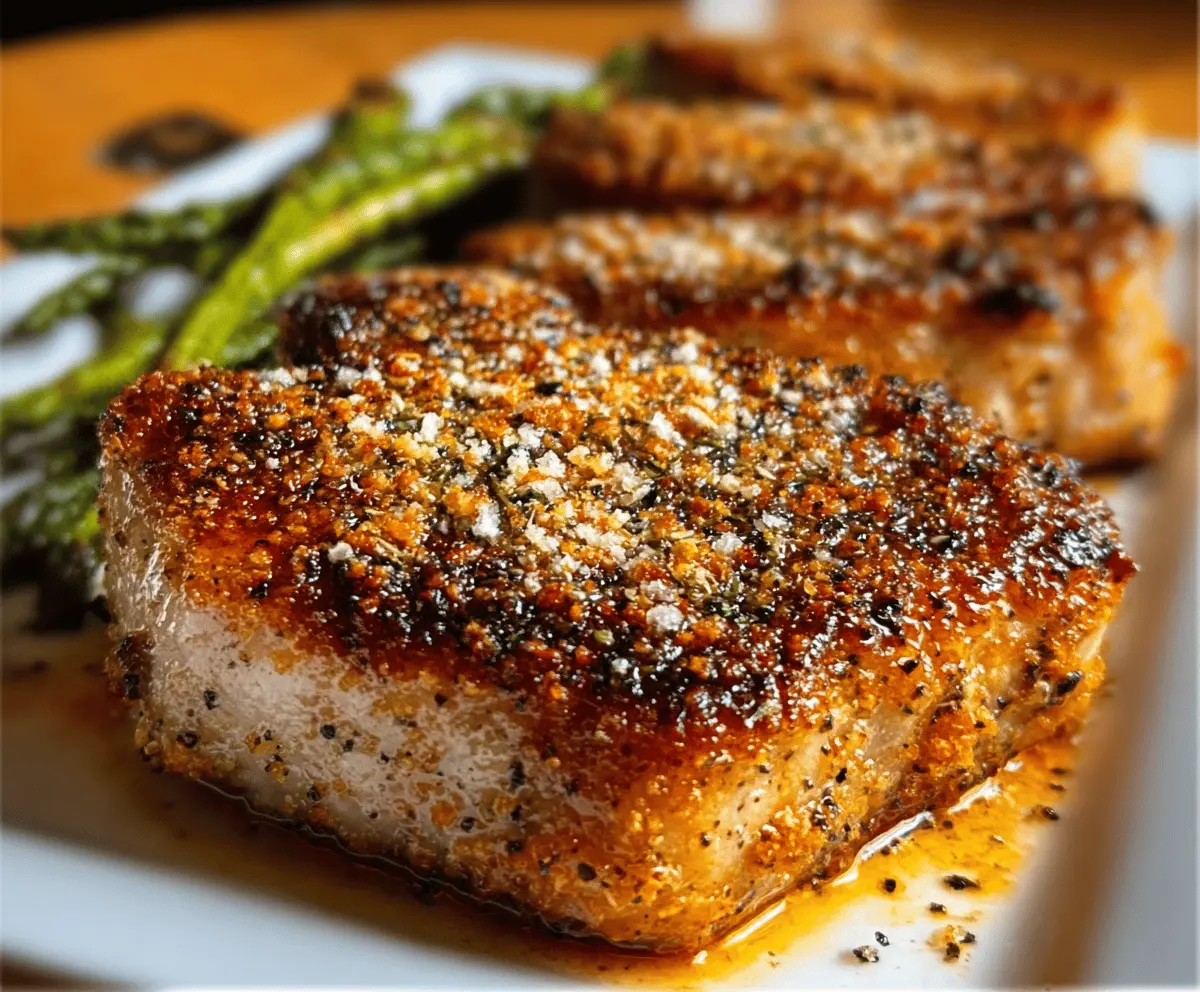 Crispy Parmesan Crusted Pork Chops