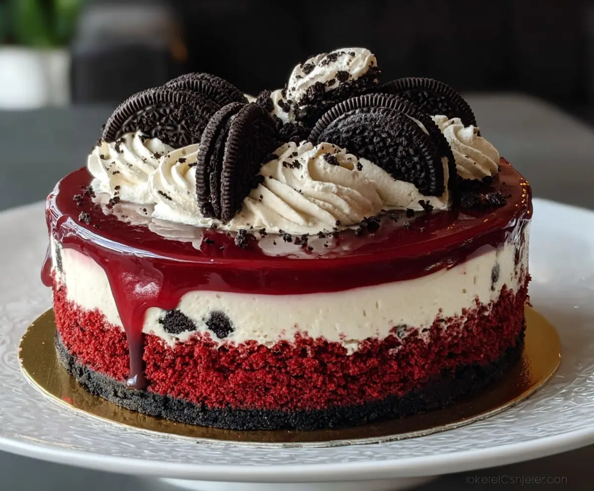 Red Velvet Oreo Cheesecake Recipe