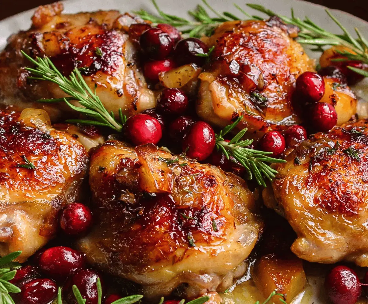 Easy Roasted Cranberry Chicken Thighs