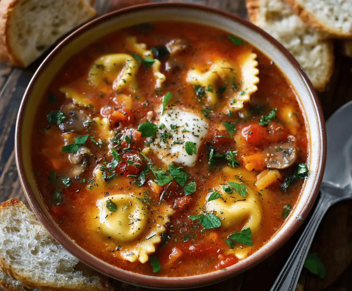 Easy One-Pot Ravioli Soup