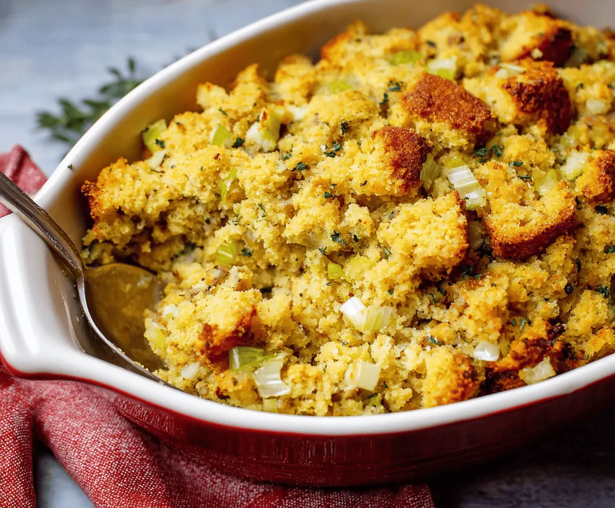 Easy Southern Cornbread Dressing