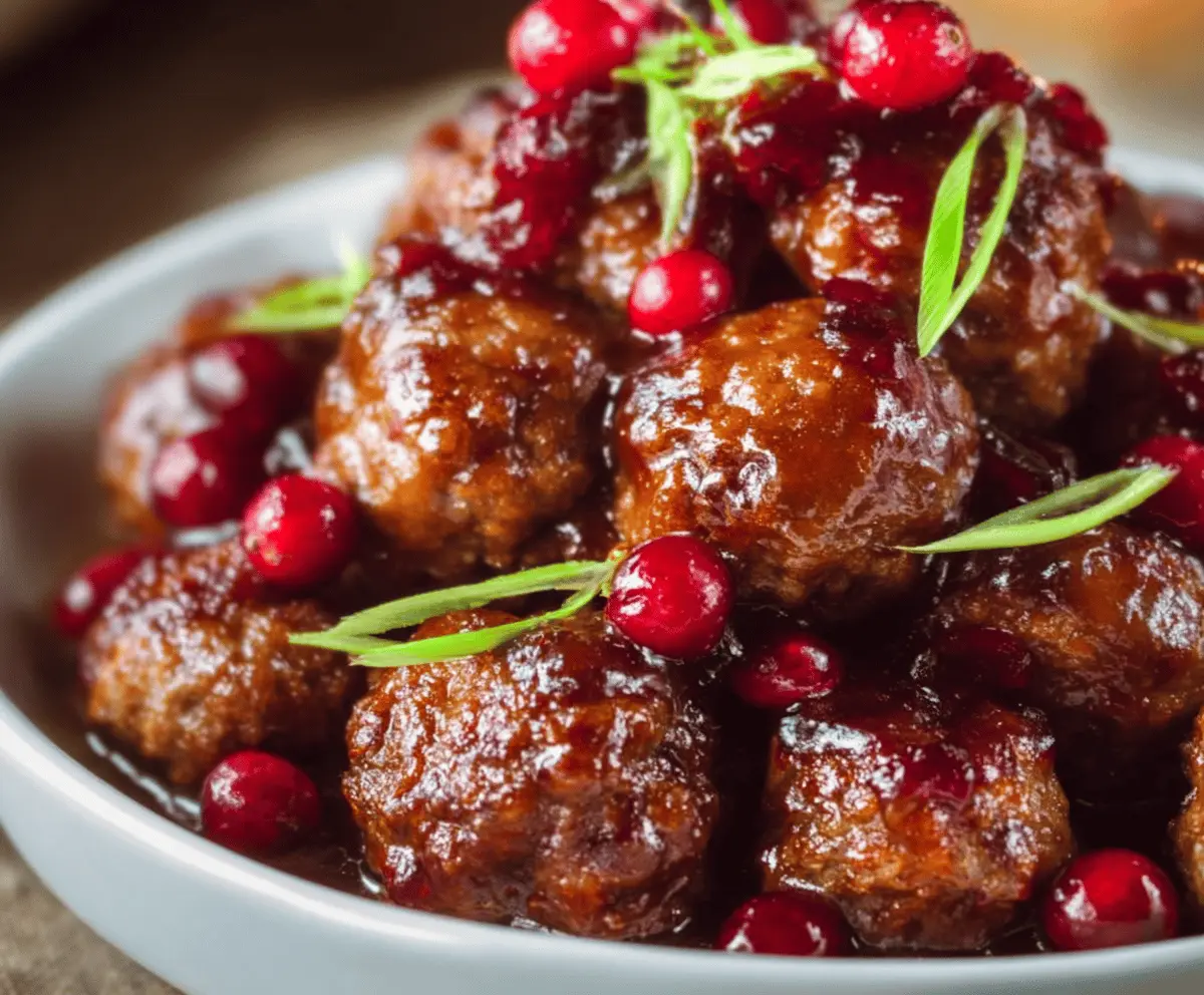 Sweet & Savory Cranberry Meatballs
