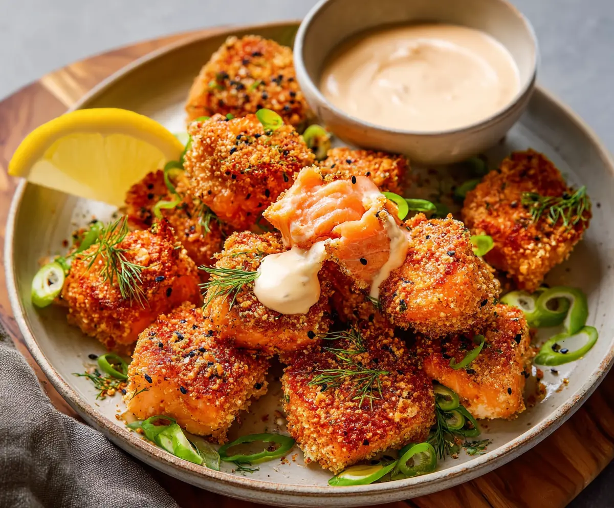 Crispy Air Fryer Salmon Bites