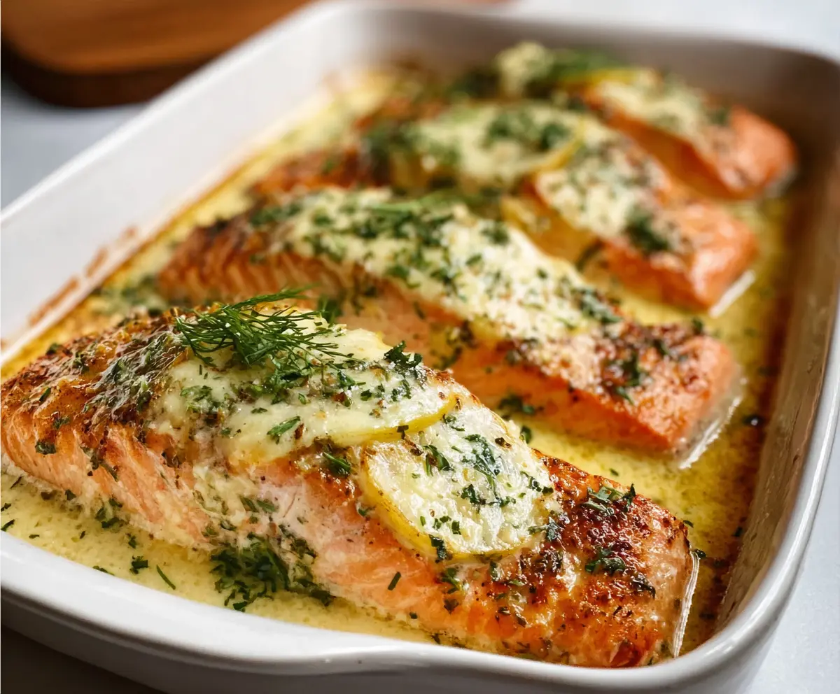 Easy Baked Boursin Salmon