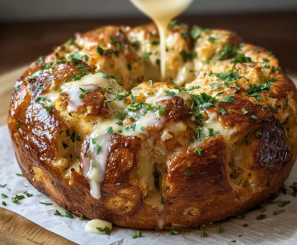 Easy Chicken Alfredo Monkey Bread