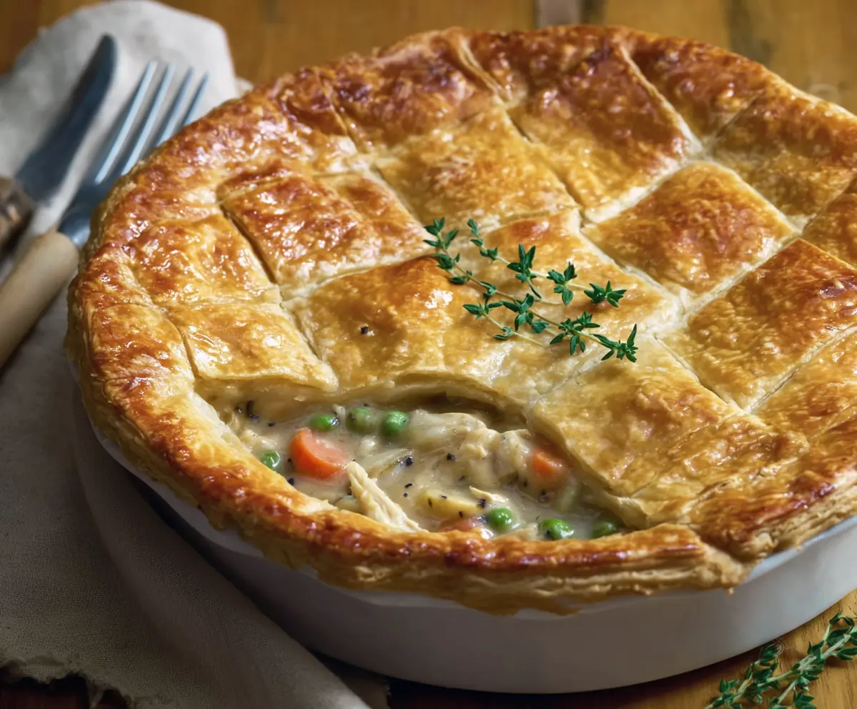 Easy Chicken Pot Pie with Flaky Crust