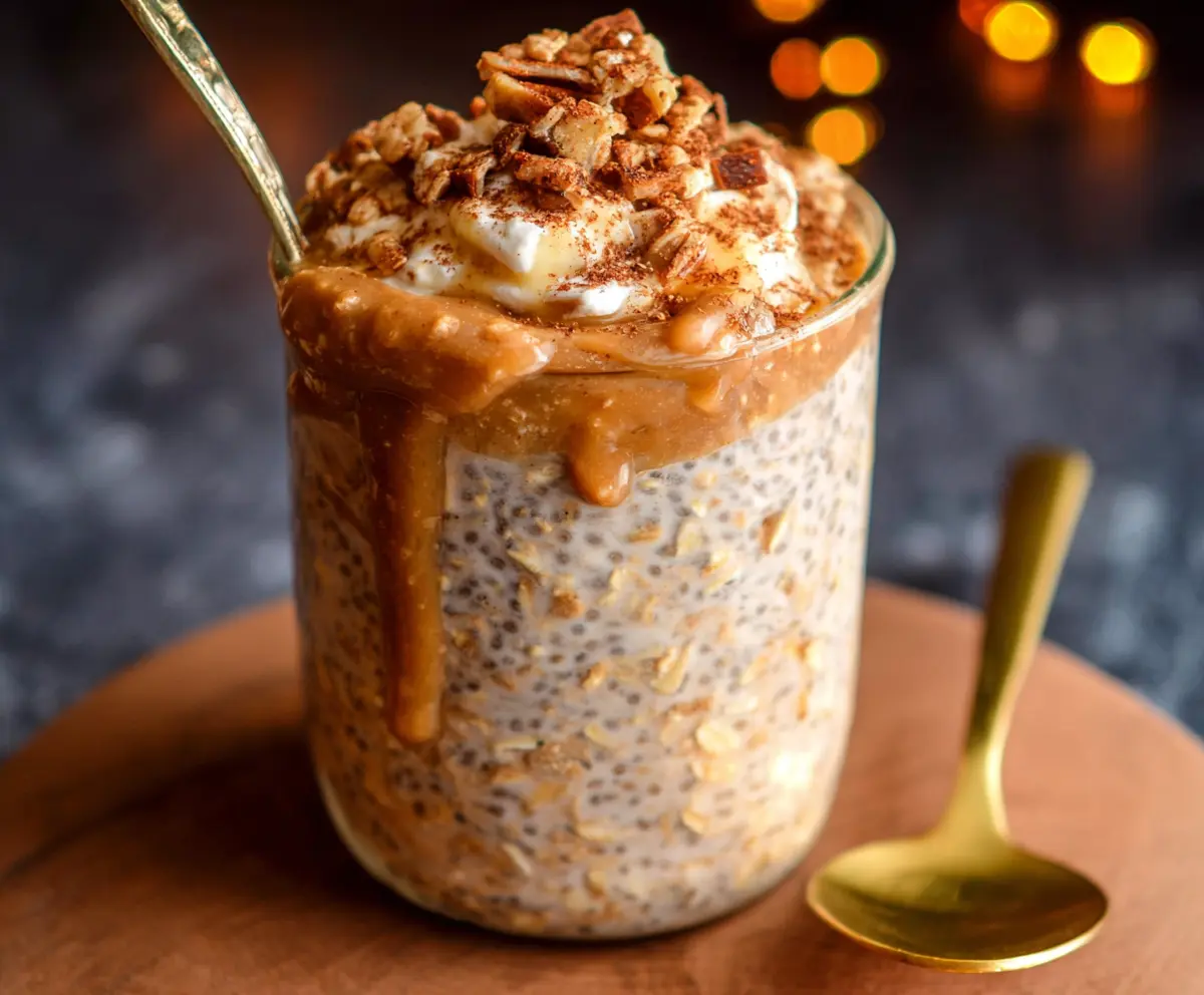 High Protein Gingerbread Overnight Oats