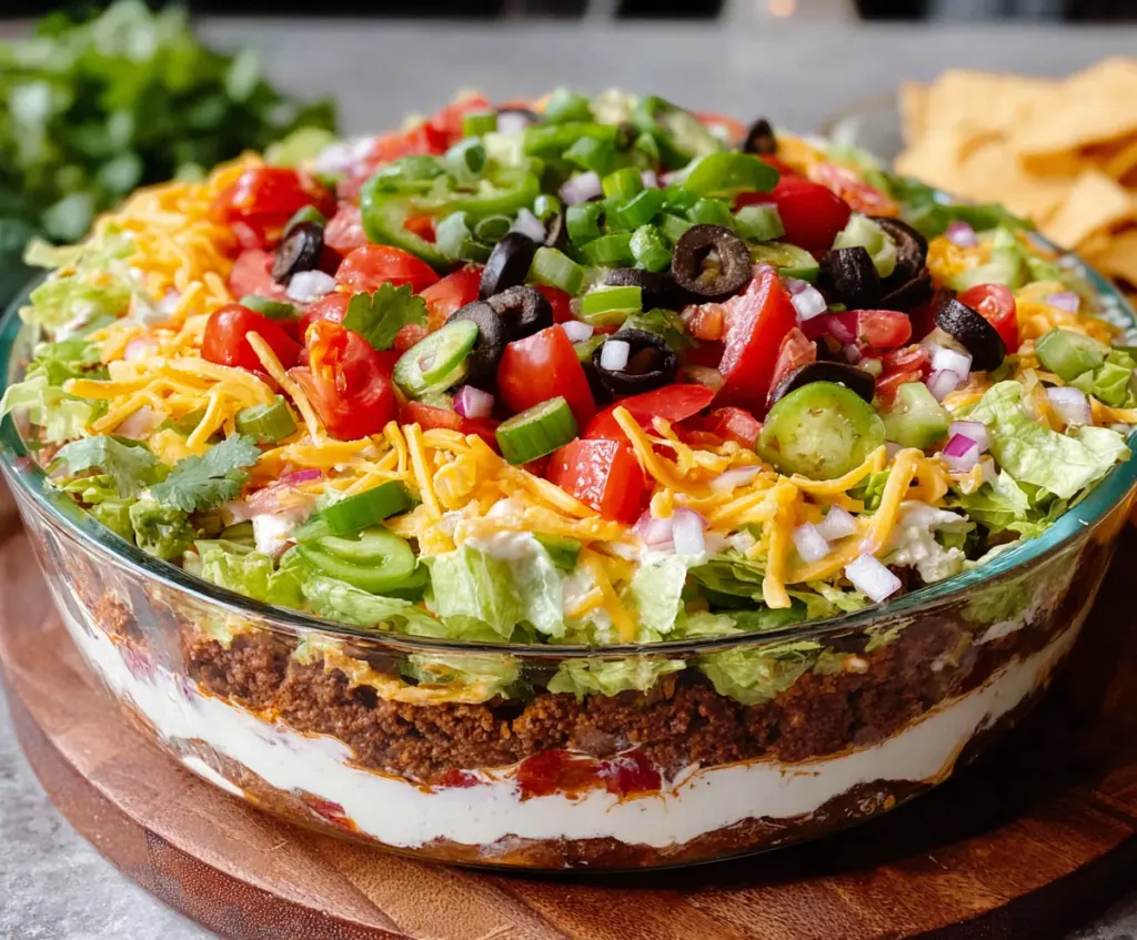 Manda’s Seven Layer Taco Dip