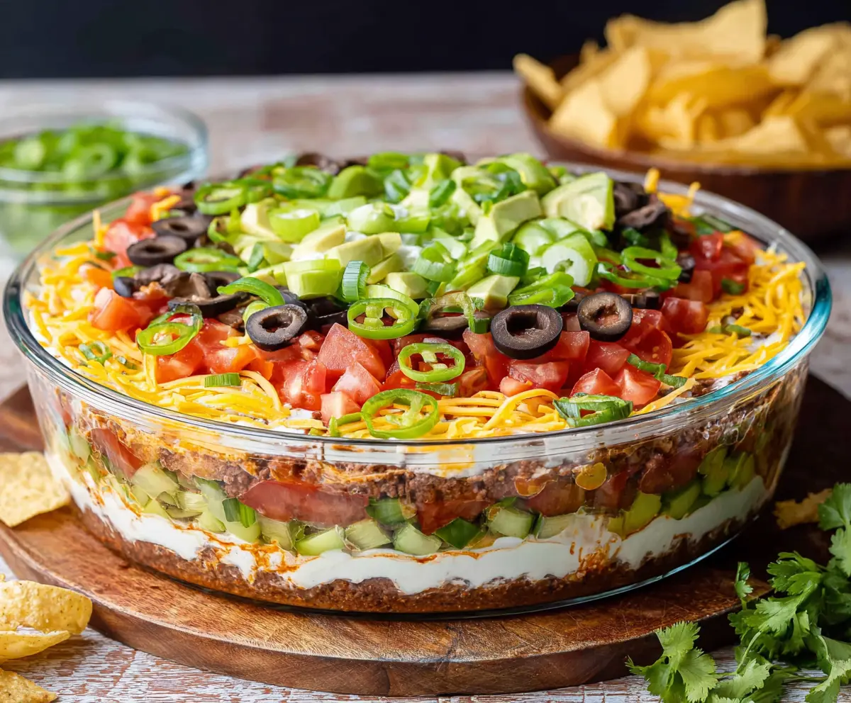 Easy Seven Layer Taco Dip Recipe