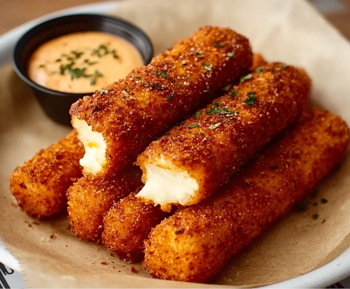 Crispy Nashville Hot Mozzarella Sticks