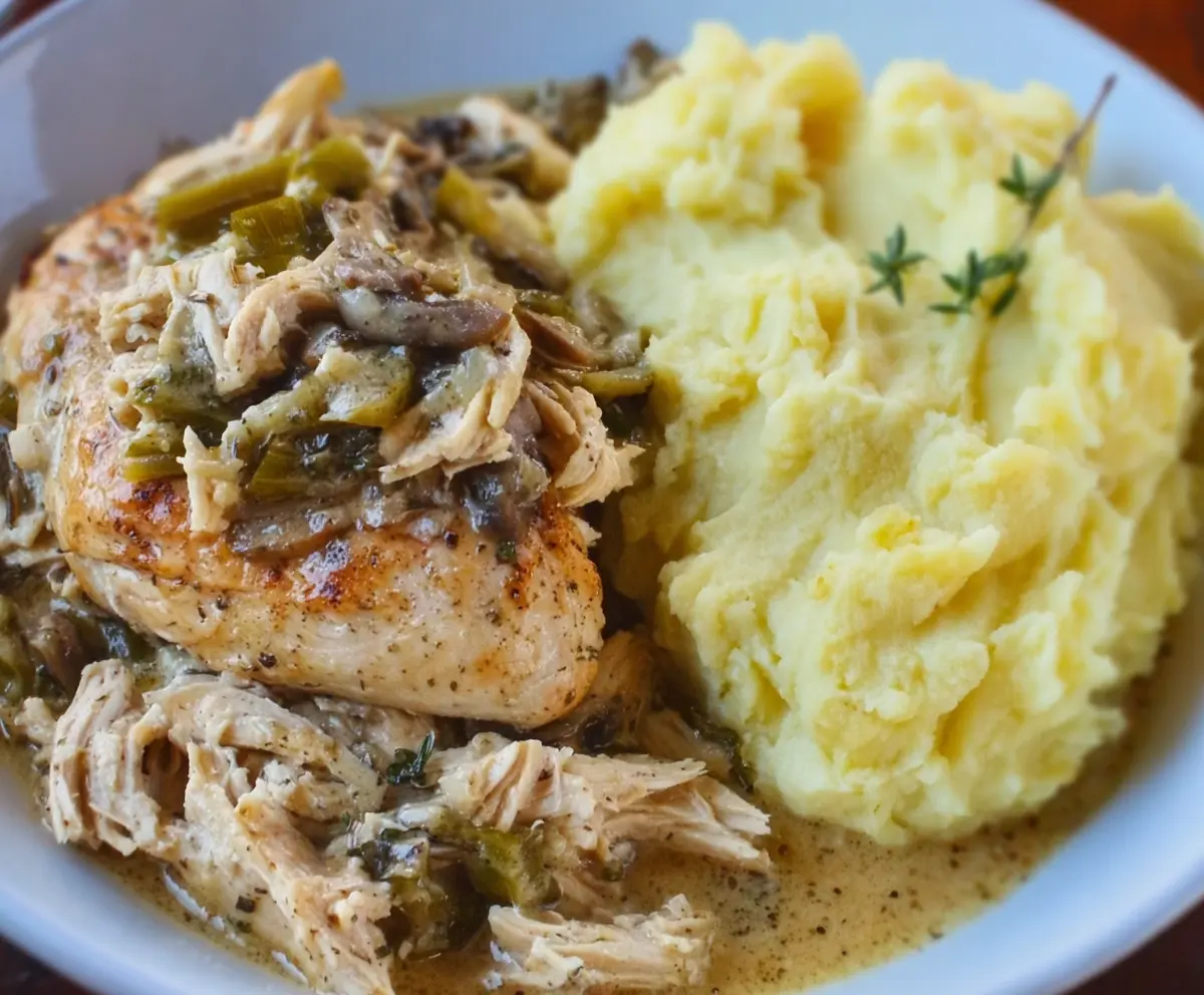 Easy Slow Cooker Boursin Chicken