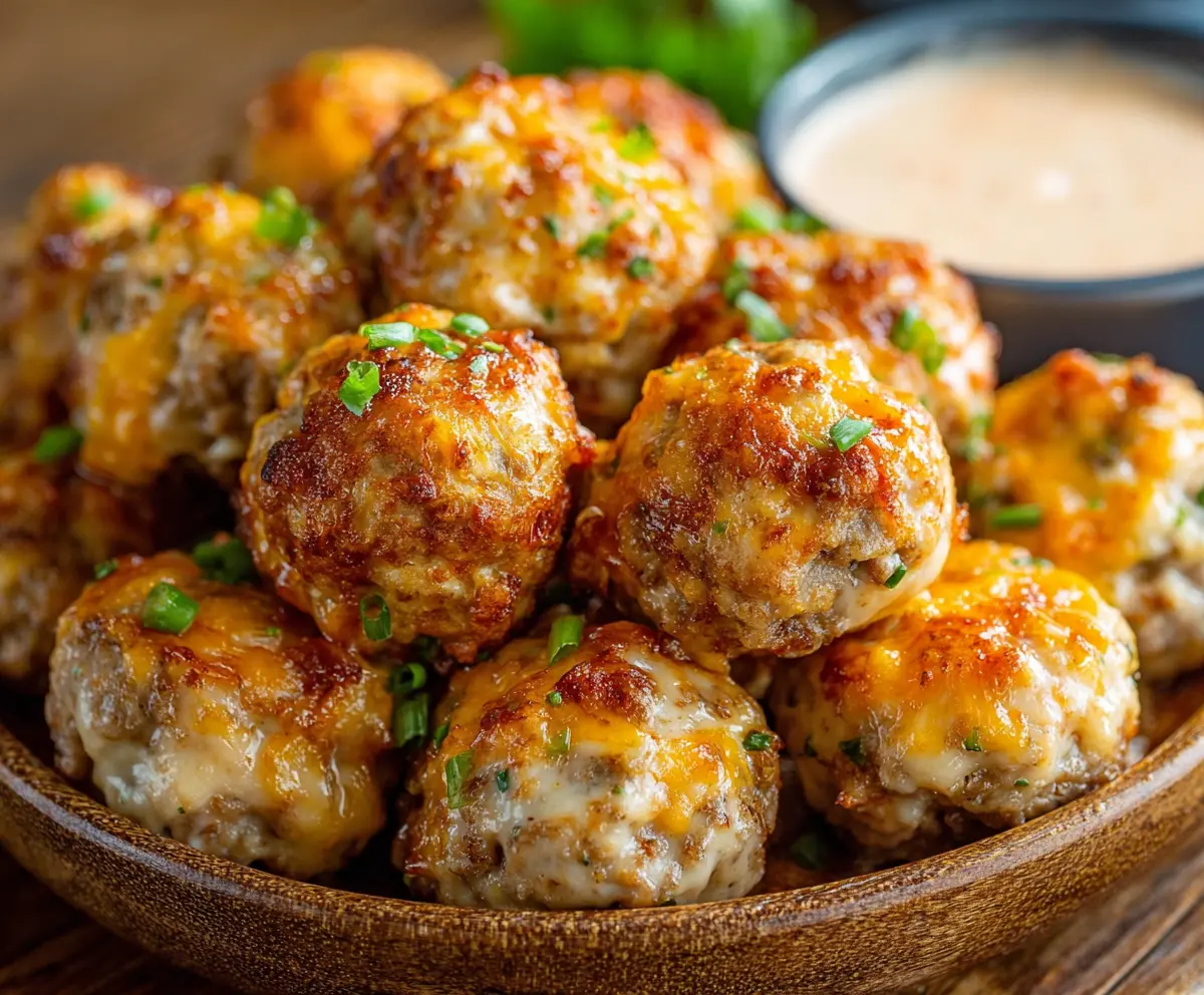 Easy Spicy Rotel Sausage Balls