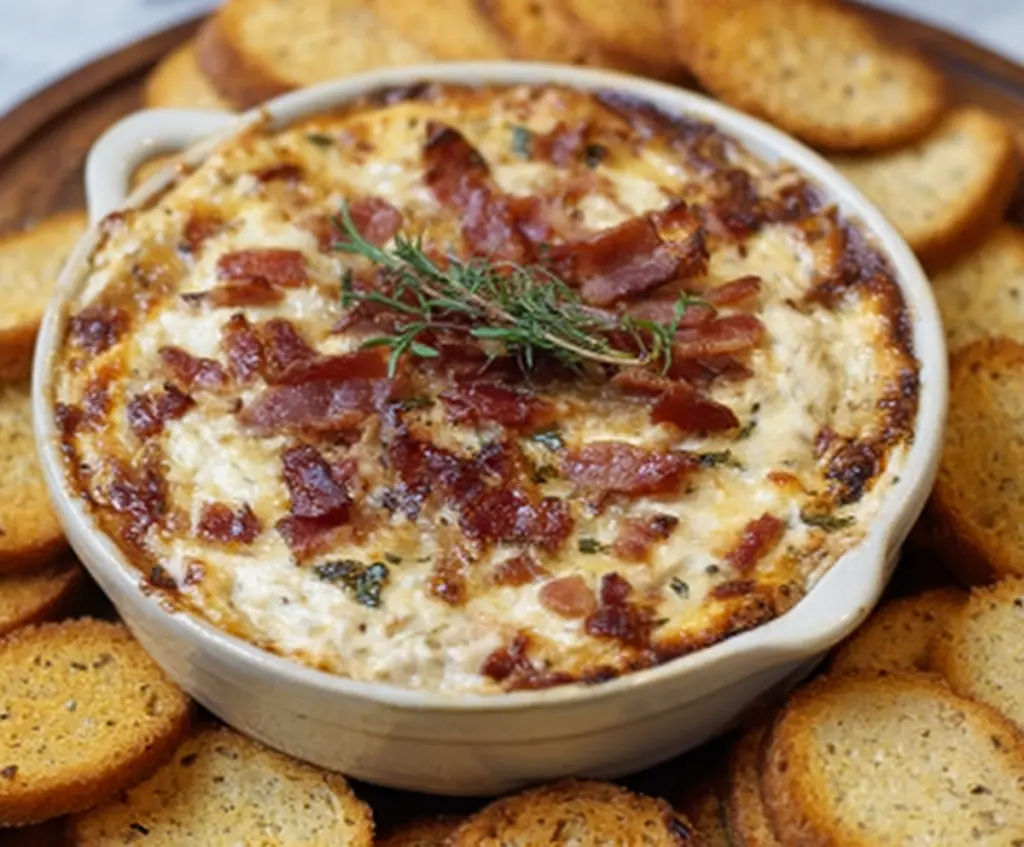 Caramelized Onion and Bacon Dip