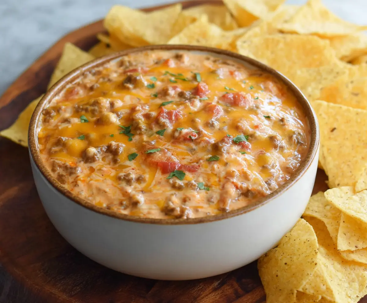 Easy Cheesy Sausage Rotel Dip