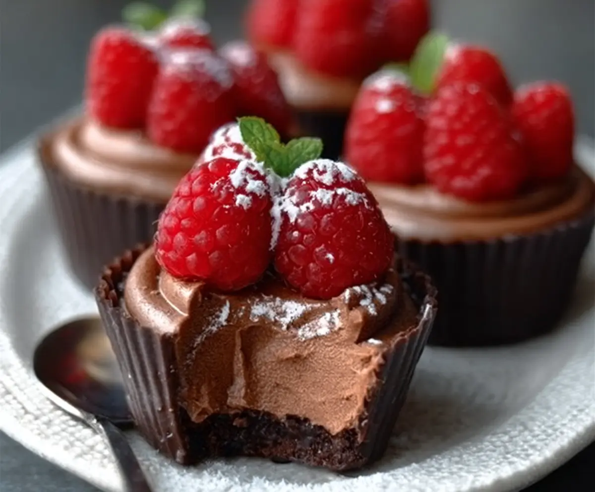 Easy Chocolate Raspberry Mousse Cups