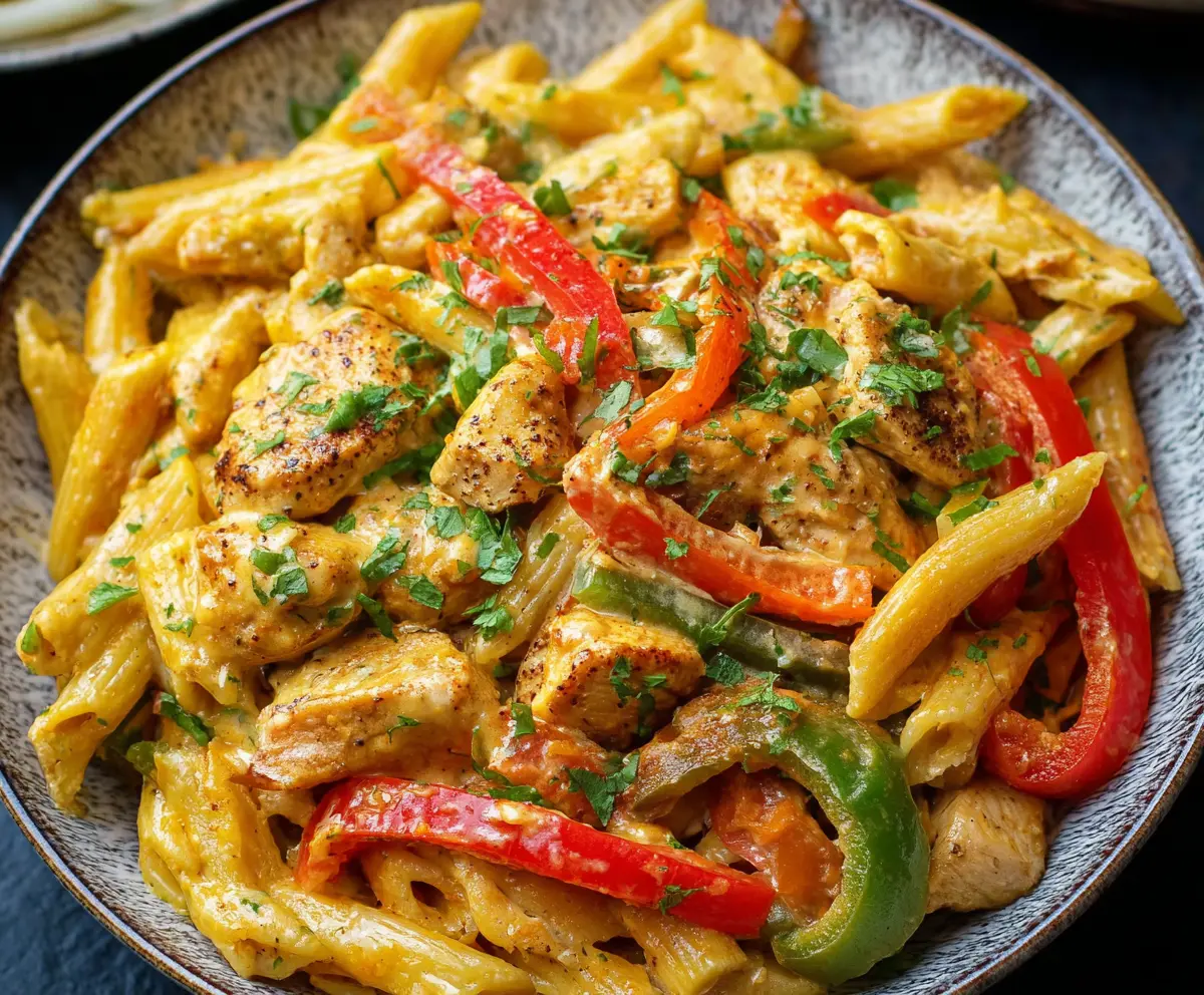 Easy Fajita Chicken Pasta Recipe