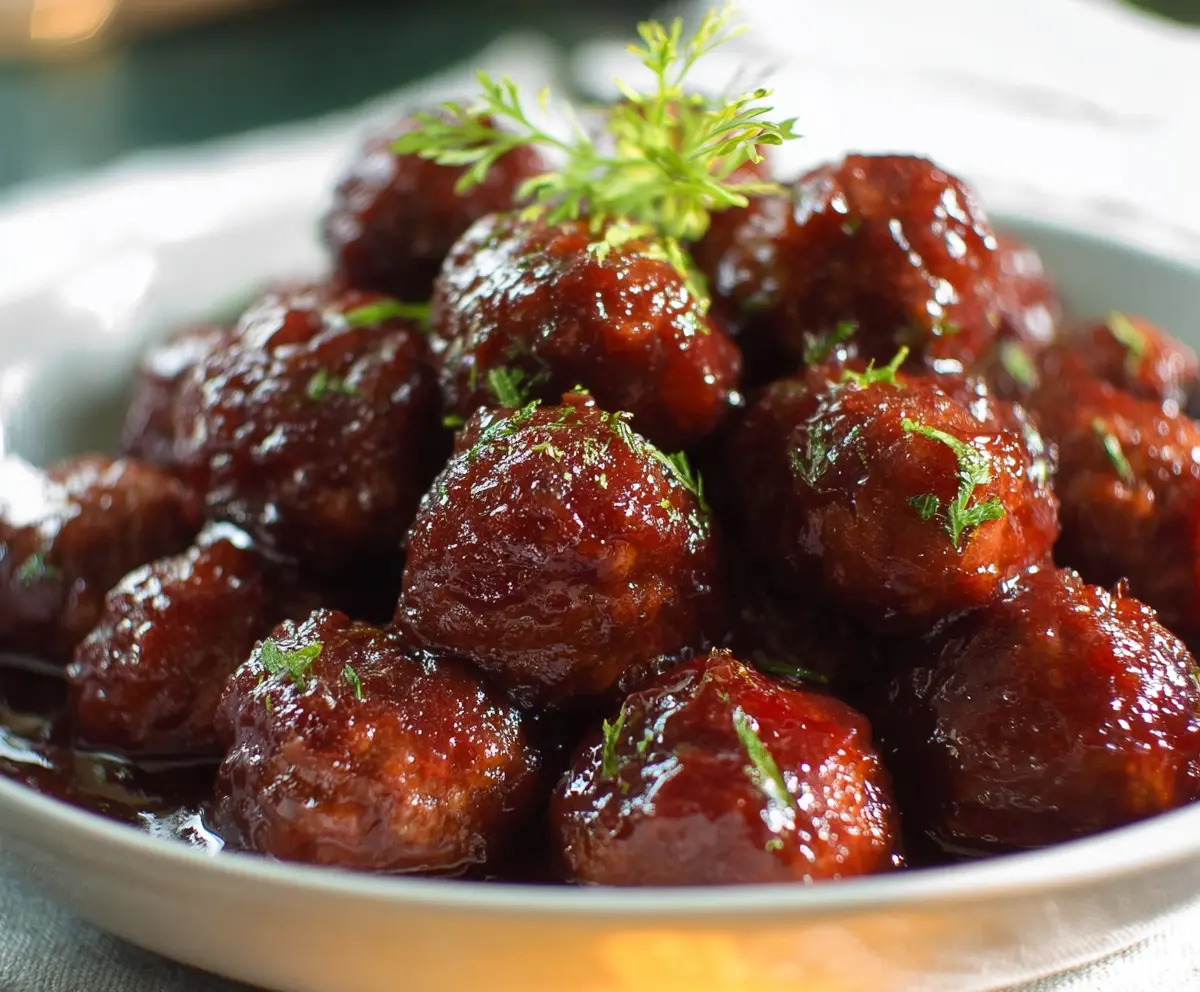 Easy Grape Jelly Meatballs for Game Day
