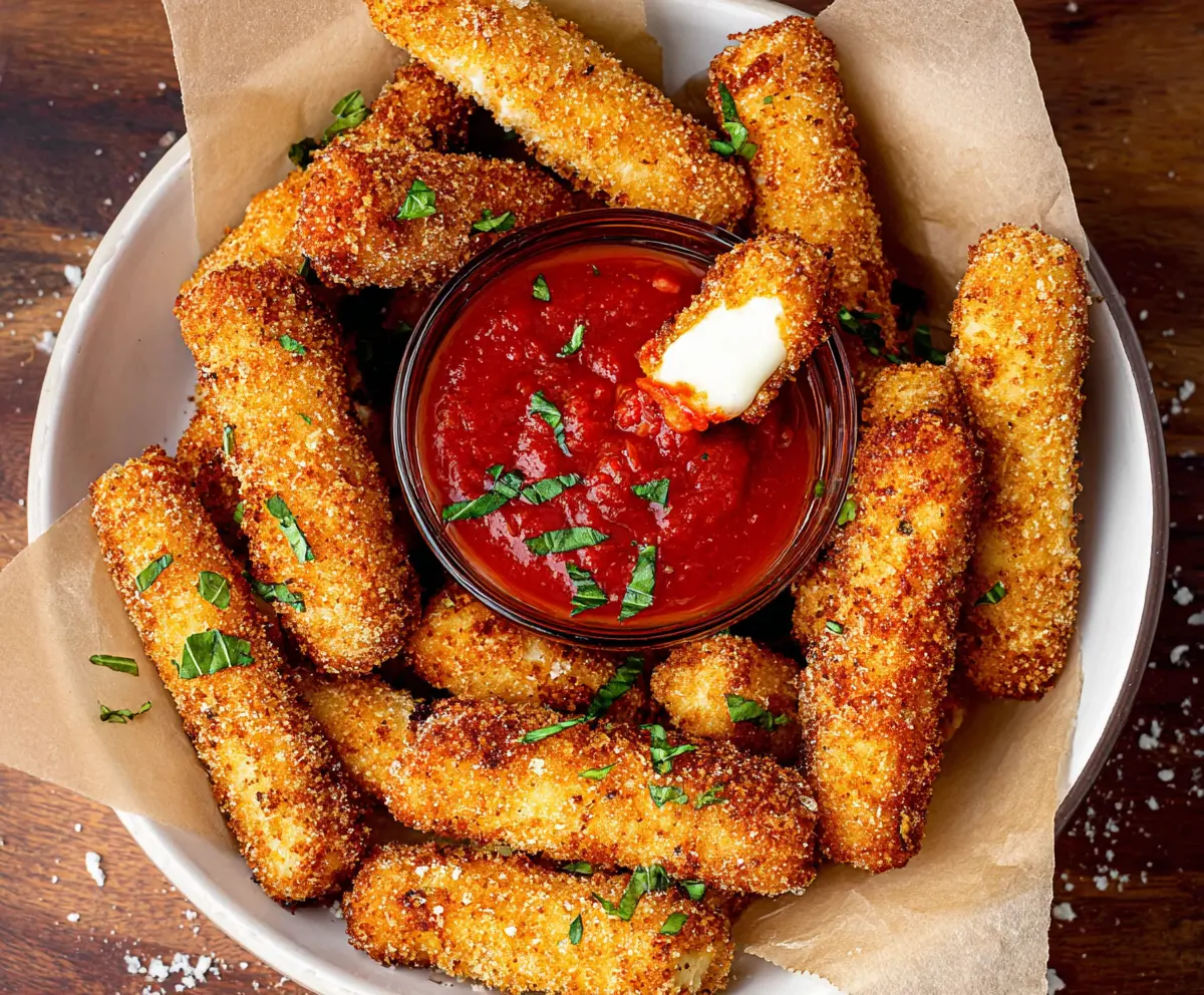 Crispy Homemade Mozzarella Sticks