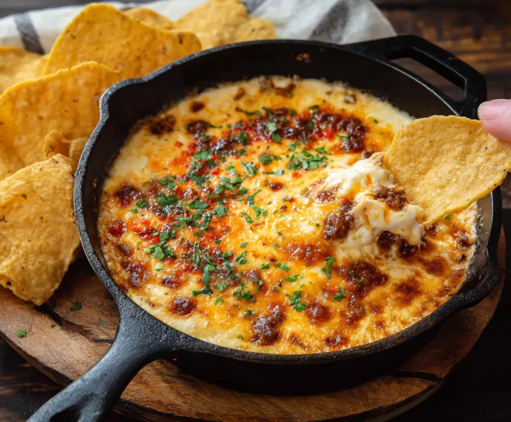 Queso flameado dip