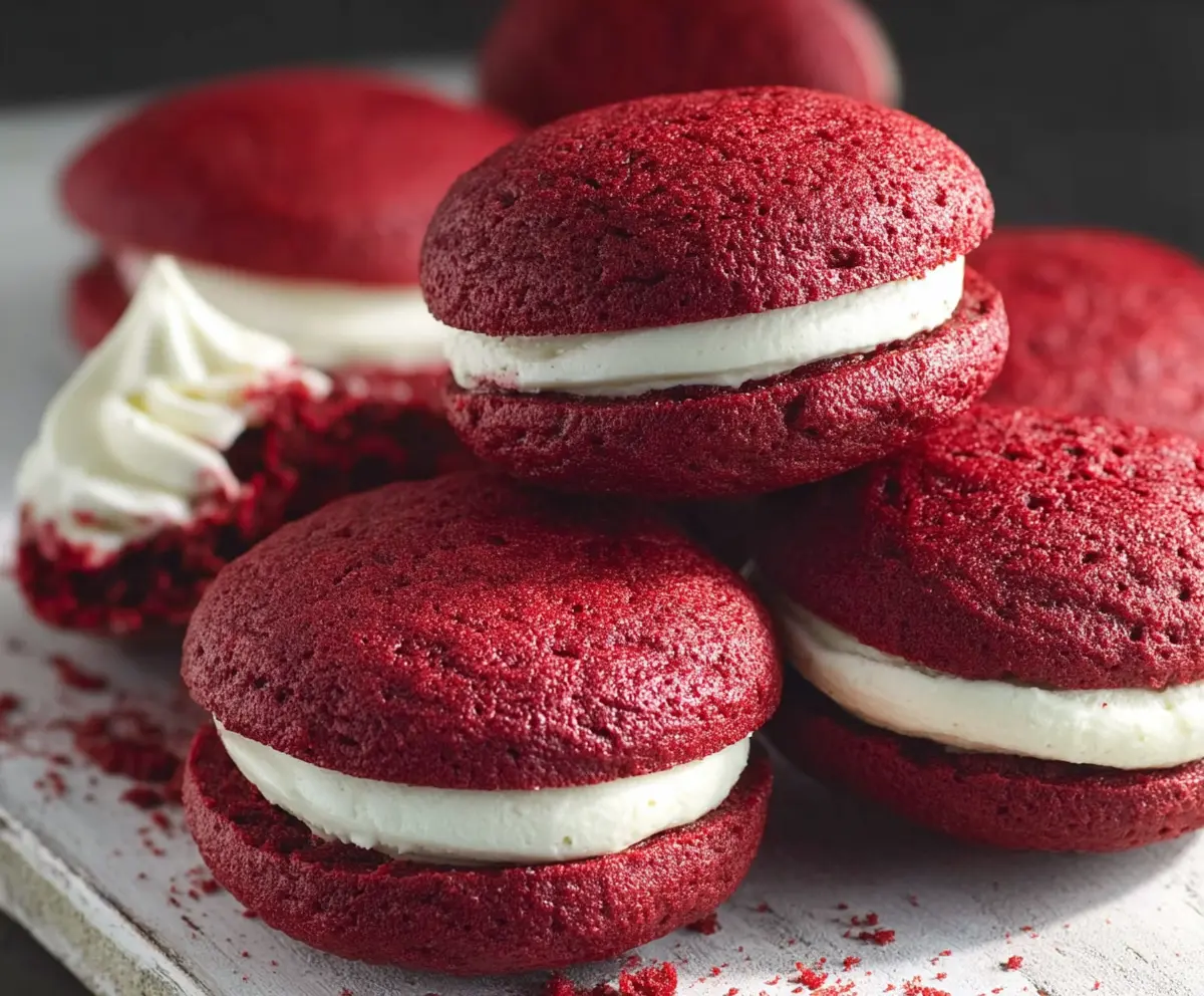 Easy Red Velvet Whoopie Pies