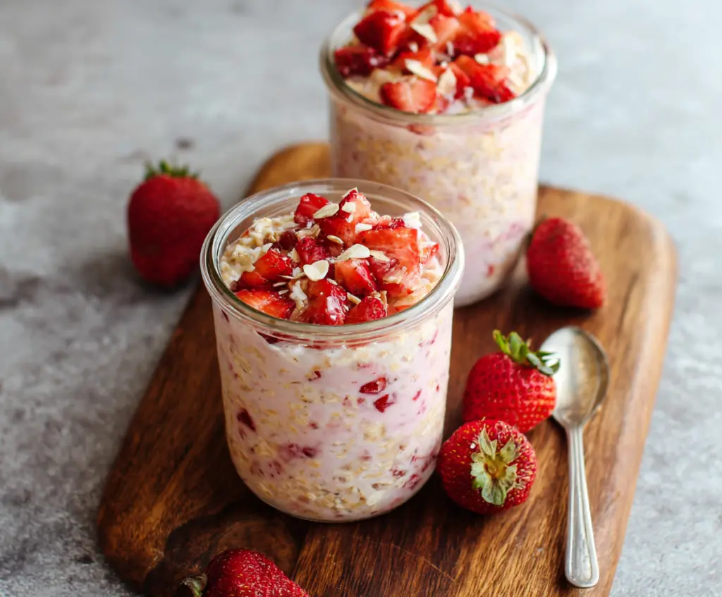 Strawberry overnight oats