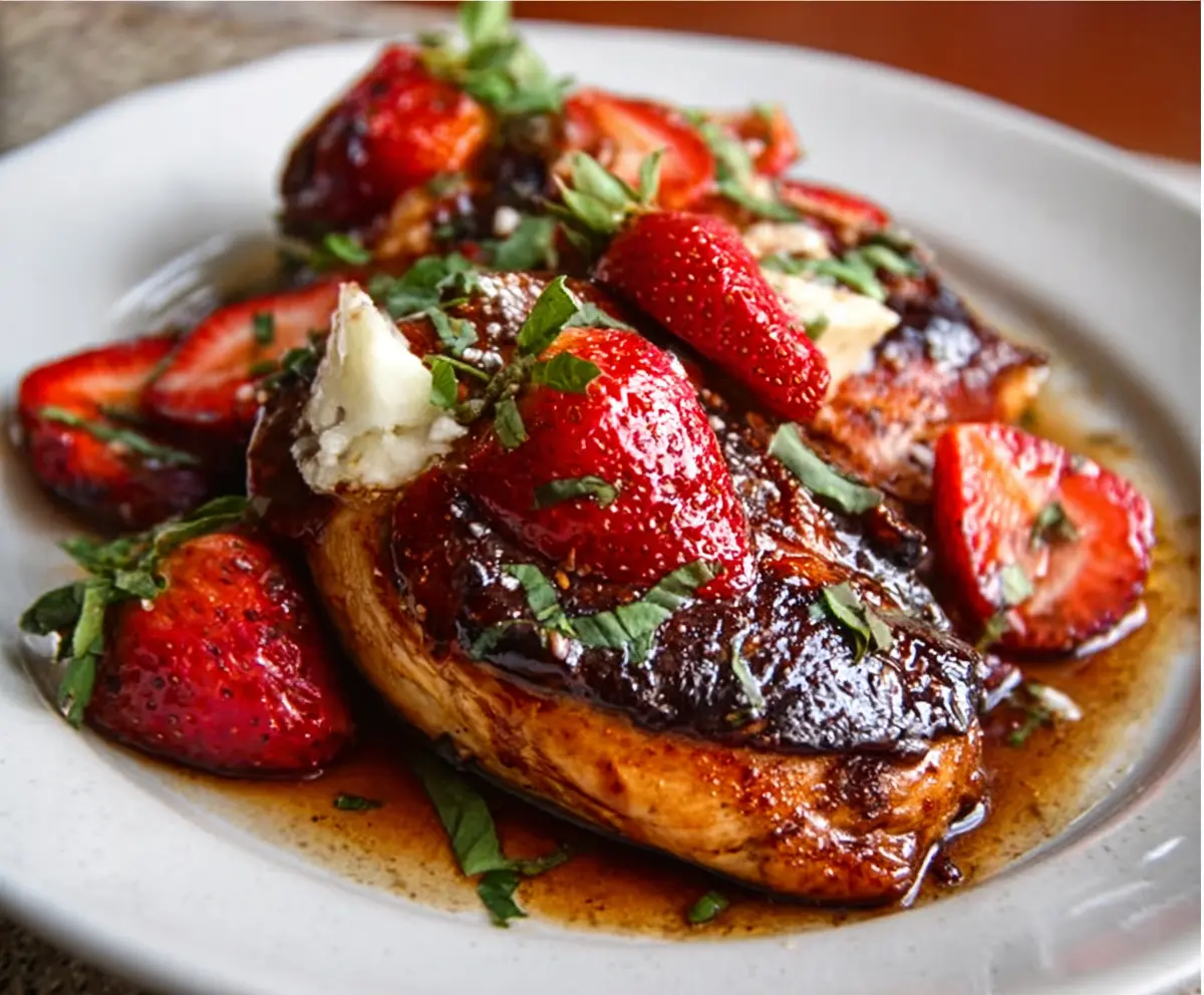 Easy Balsamic Chicken with Strawberries