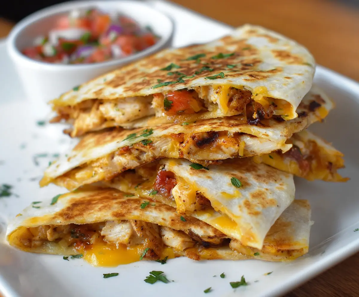 Easy Cheesy Chicken Quesadillas