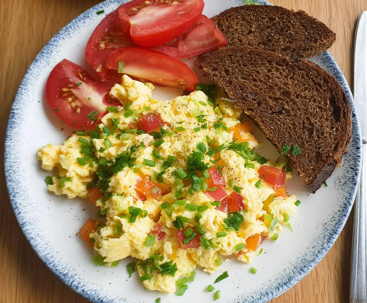 Creamy Cottage Cheese Scrambled Eggs