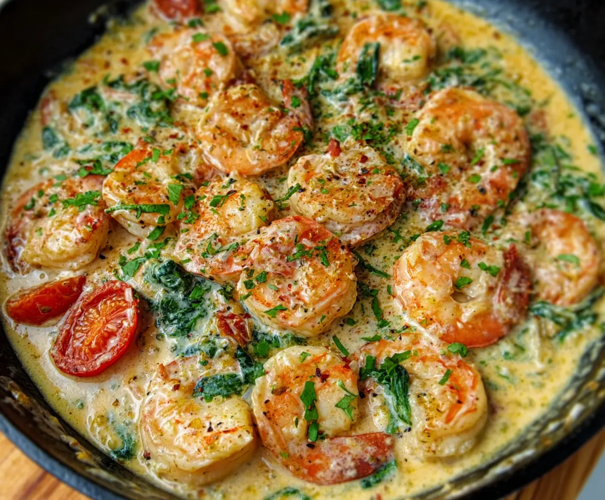 Easy Creamy Tuscan Shrimp