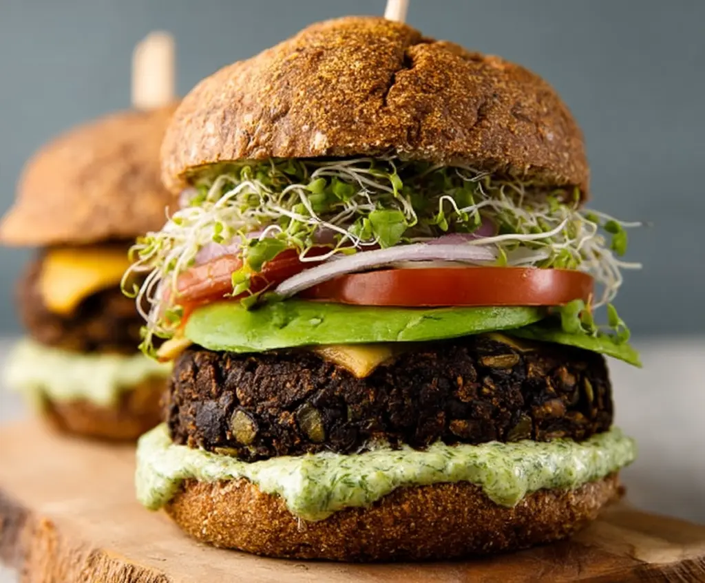 Green Goddess Black Bean Burger