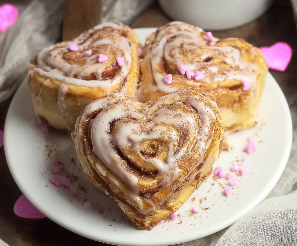 Heart-Shaped Cinnamon Rolls