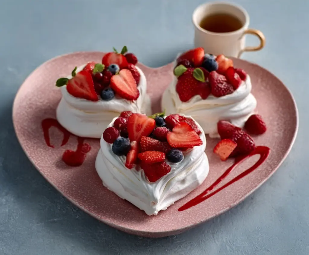 Mini Heart Pavlovas