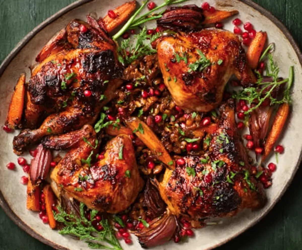 Easy Sheet-Pan Pomegranate Chicken