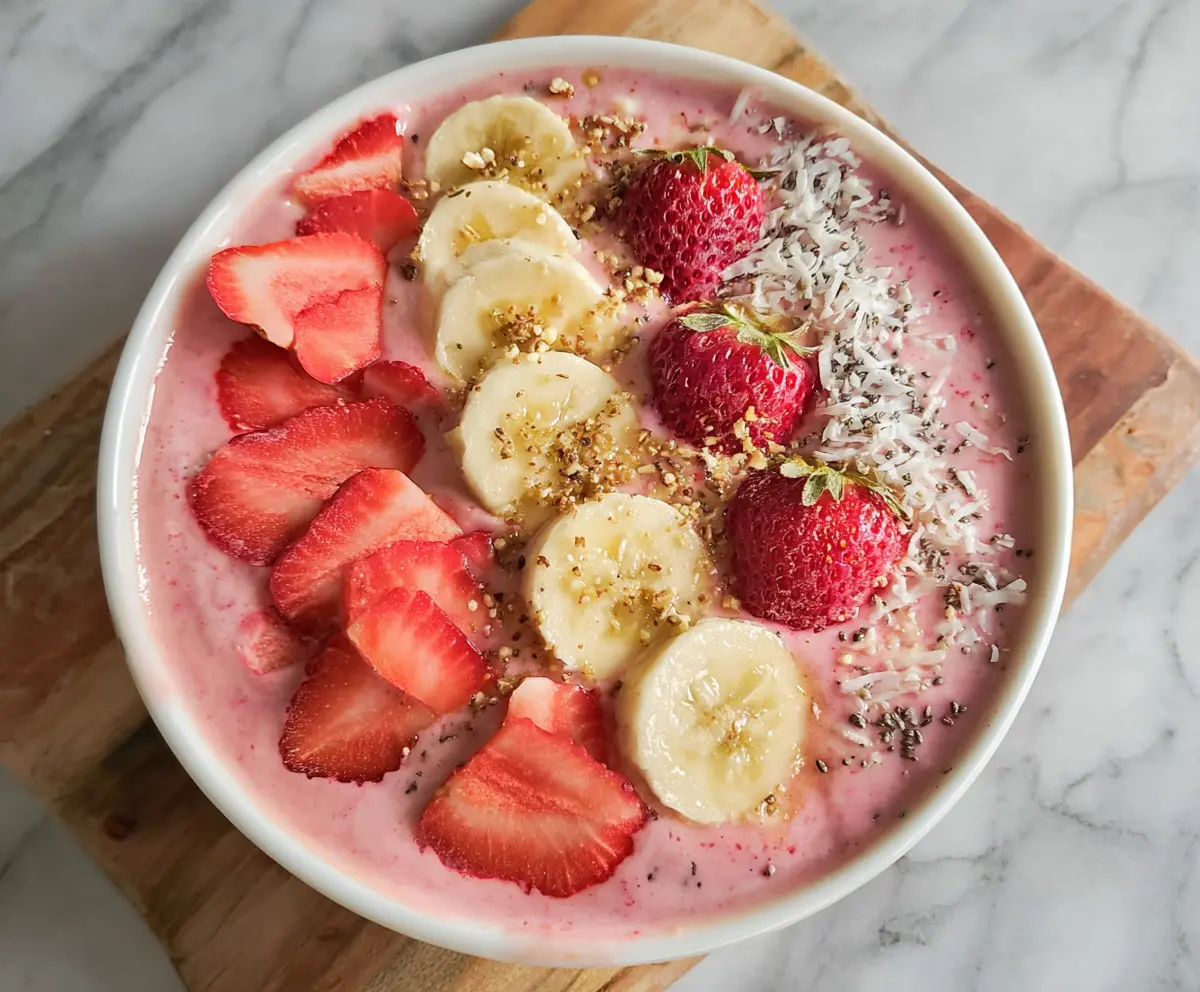 Strawberry Banana Smoothie Bowl Recipe