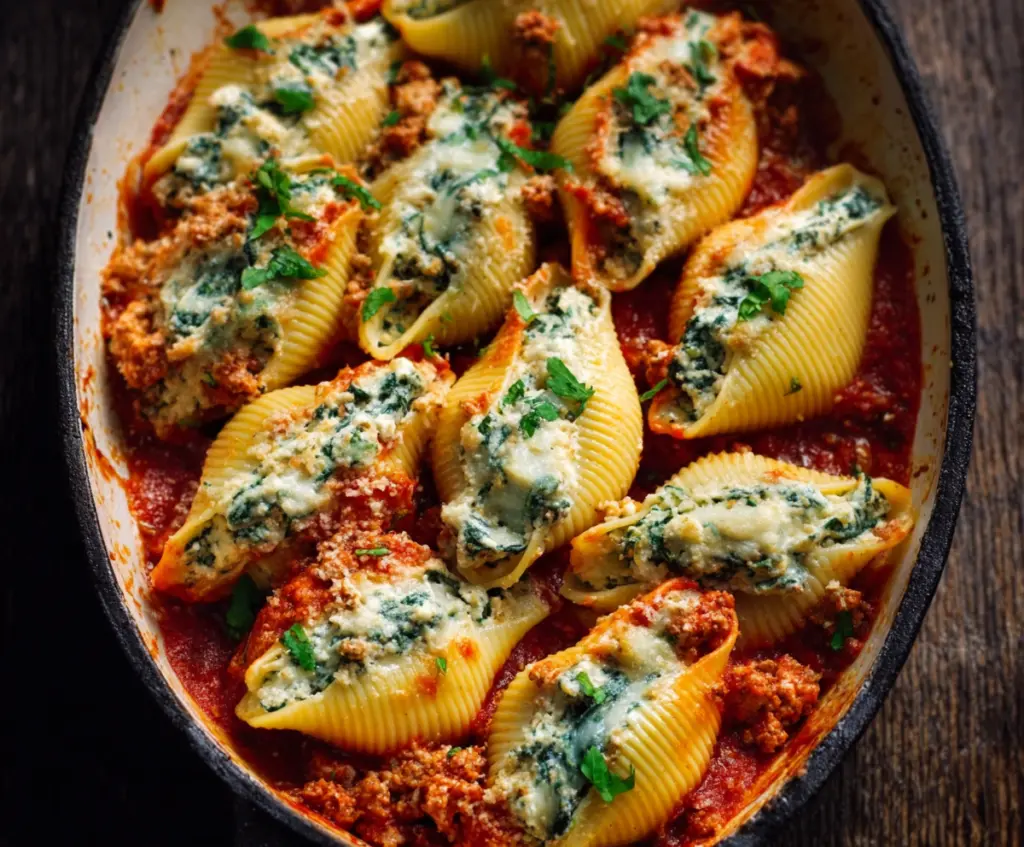 Turkey and Spinach Stuffed Shells