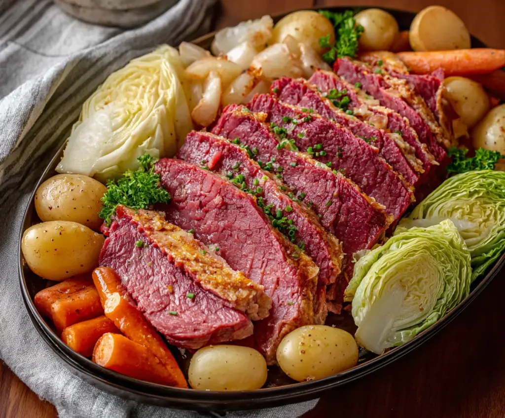 Sheet Pan Corned Beef And Cabbage