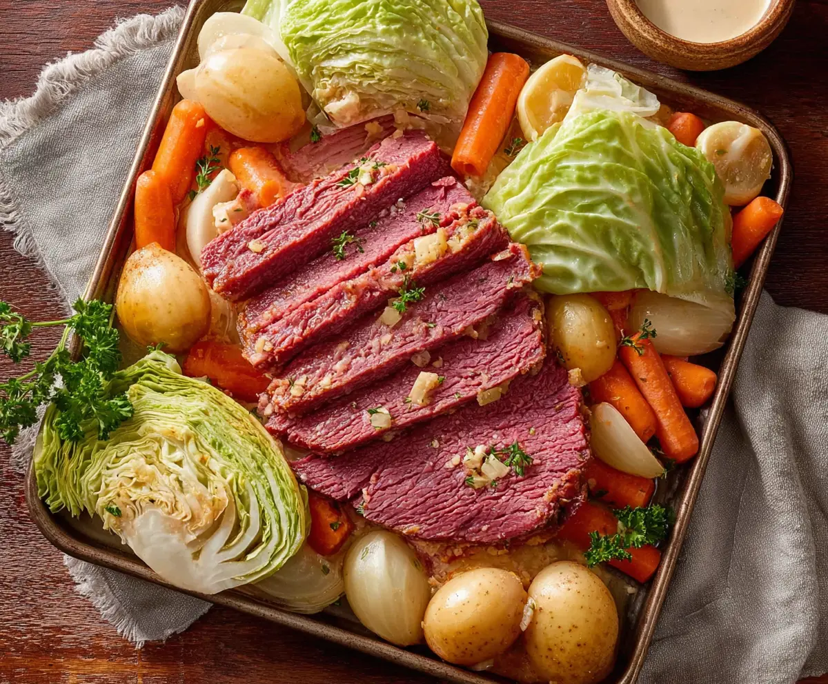 Easy Sheet Pan Corned Beef & Cabbage