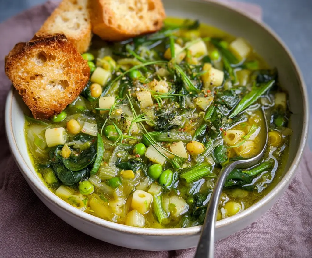 Spring Green Minestrone Soup