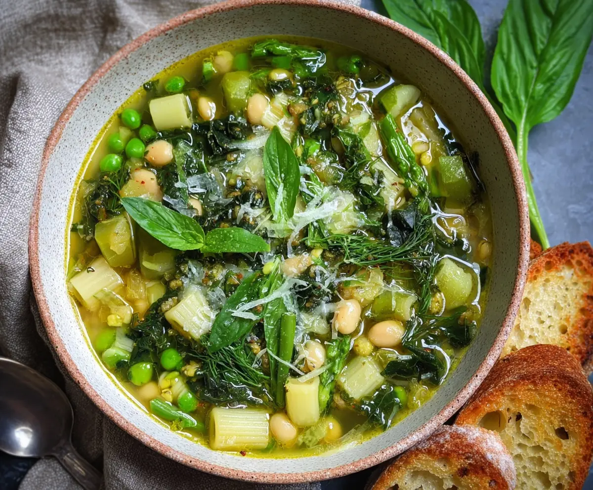 Easy Spring Green Minestrone Soup