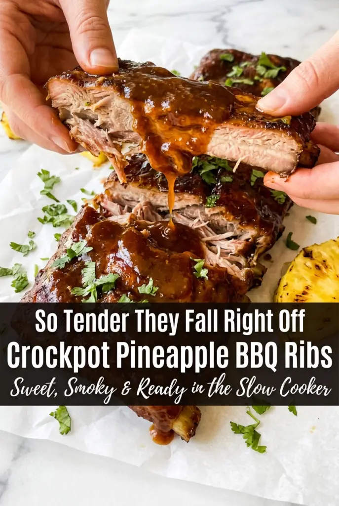 Crockpot Pineapple BBQ Ribs