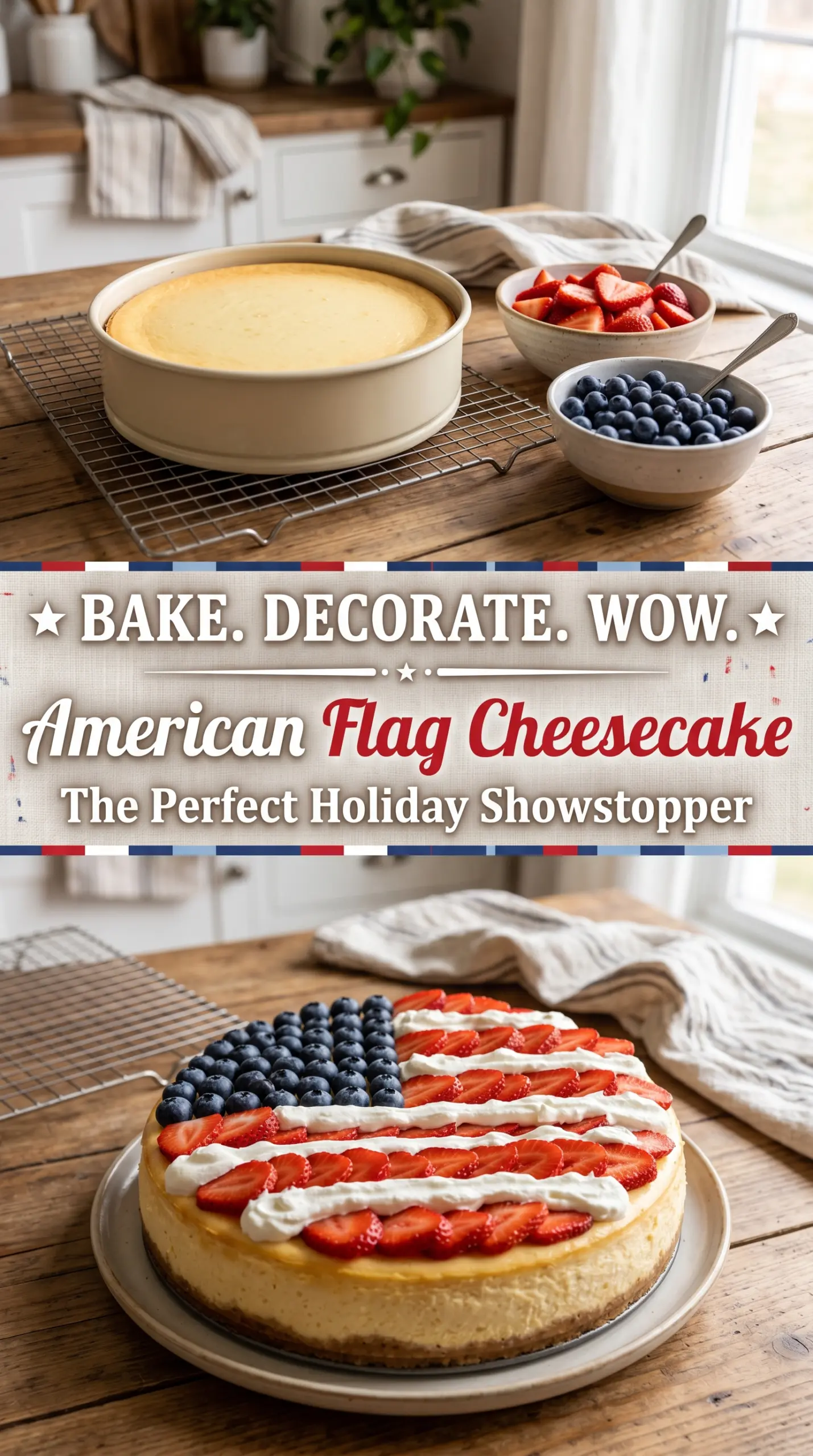 American Flag Cheesecake